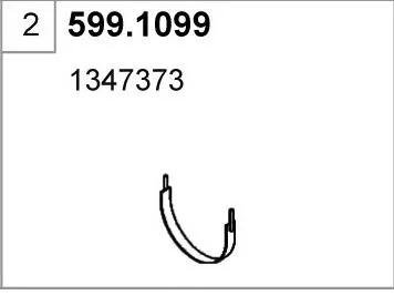 Juego de montaje, silenciador ASSO 599.1099