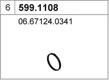 Juego de montaje, silenciador ASSO 599.1108