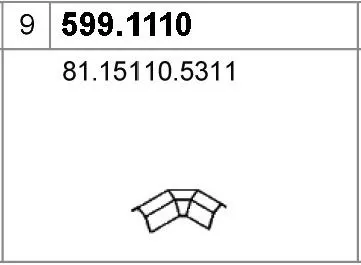 Juego de montaje, silenciador ASSO 599.1110
