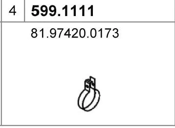 Juego de montaje, silenciador ASSO 599.1111