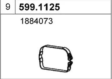 Juego de montaje, silenciador ASSO 599.1125