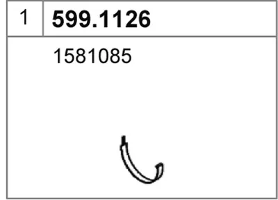 Juego de montaje, silenciador ASSO 599.1126