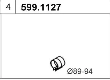 Juego de montaje, silenciador ASSO 599.1127