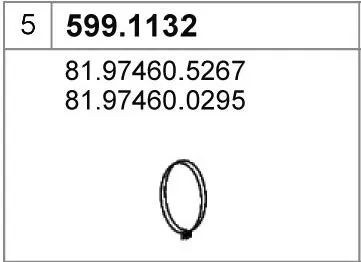 Juego de montaje, silenciador ASSO 599.1132