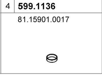 Juego de montaje, silenciador ASSO 599.1136