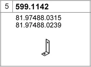 Juego de montaje, silenciador ASSO 599.1142