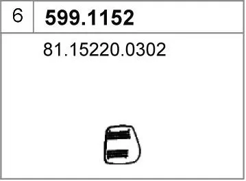 Juego de montaje, silenciador ASSO 599.1152