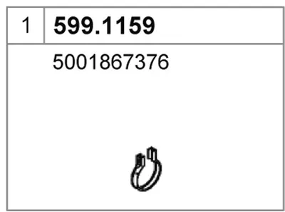 Juego de montaje, silenciador ASSO 599.1159