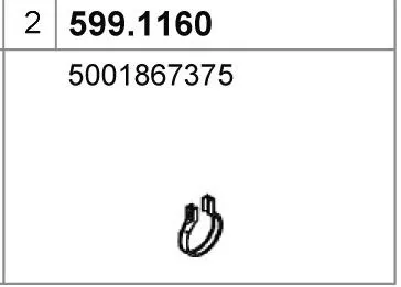 Juego de montaje, silenciador ASSO 599.1160