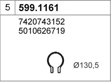 Juego de montaje, silenciador ASSO 599.1161