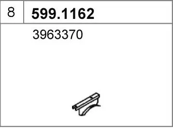 Juego de montaje, silenciador ASSO 599.1162