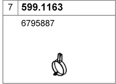 Juego de montaje, silenciador ASSO 599.1163