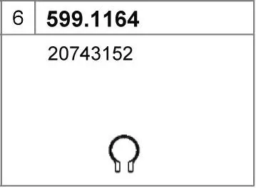 Juego de montaje, silenciador ASSO 599.1164