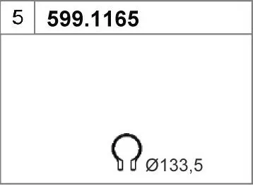 Juego de montaje, silenciador ASSO 599.1165