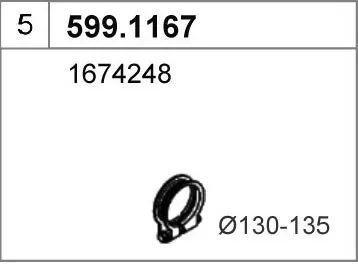 Juego de montaje, silenciador ASSO 599.1167