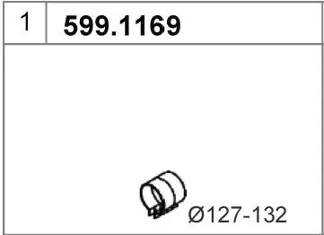 Juego de montaje, silenciador ASSO 599.1169