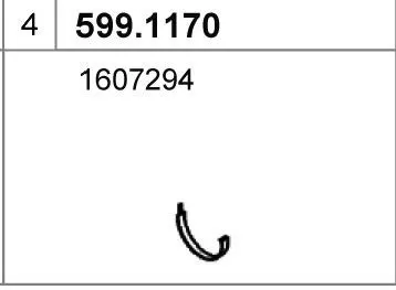 Juego de montaje, silenciador ASSO 599.1170