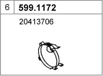 Juego de montaje, silenciador ASSO 599.1172