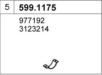 Juego de montaje, silenciador ASSO 599.1175