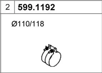 Juego de montaje, silenciador ASSO 599.1192
