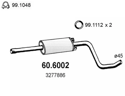 silenciador del medio Volvo 340-360 Saloon · Volvo 340-360