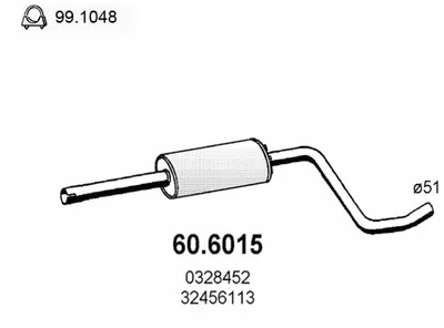 silenciador del medio Volvo 340-360 Saloon · Volvo 340-360