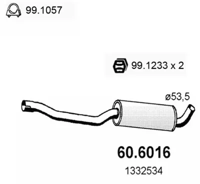 silenciador del medio Volvo 740 · Volvo 760 · Volvo 760 Kombi