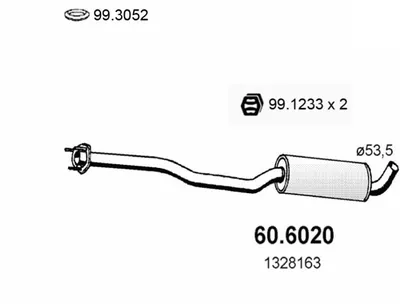 silenciador del medio Volvo 940 · Volvo 740 · Volvo 760