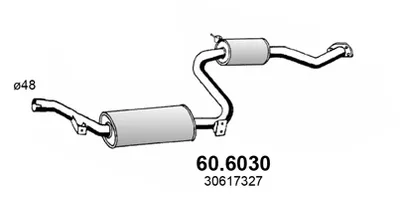 silenciador del medio Volvo S40 I · Volvo V40 Estate