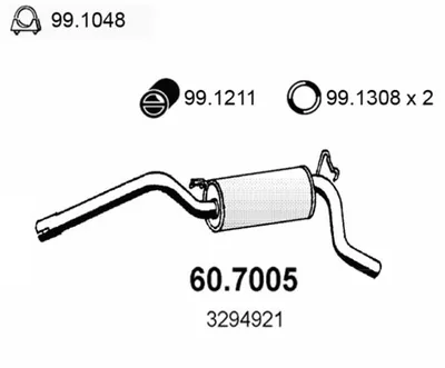 Silenciador posterior Volvo 340-360 Saloon · Volvo 340-360