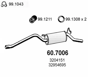 Silenciador posterior Volvo 340-360