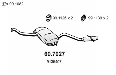 Silenciador posterior Volvo 850 Estate · Volvo V70 I · Volvo C70 I Coupe