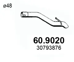 Tubo de escape Volvo S40 II · Volvo V50