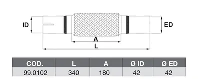 Tubo de escape ASSO 99.0102