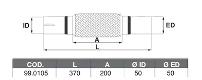 Tubo de escape ASSO 99.0105