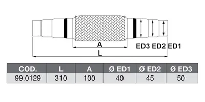 Tubo de escape ASSO 99.0129