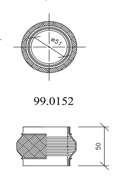 Tubo de escape ASSO 99.0152