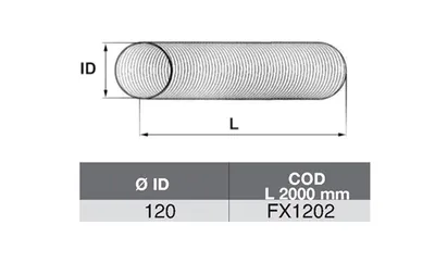 Tubo de escape ASSO FX1202