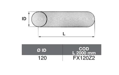 Tubo de escape ASSO FX120Z2
