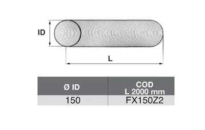 Tubo de escape ASSO FX150Z2