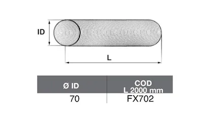 Tubo de escape ASSO FX702