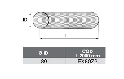 Tubo de escape ASSO FX80Z2