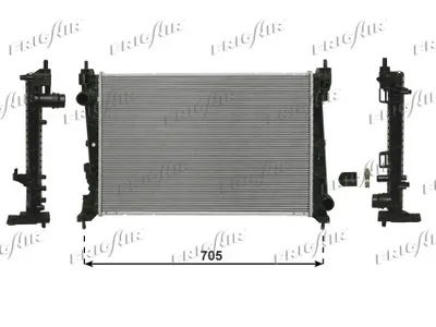 Radiador, refrigeración del motor Fiat GRANDE PUNTO · Opel CORSA D · Fiat BRAVO II