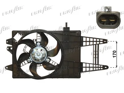 Ventilador, refrigeración del motor Fiat PUNTO · Lancia YPSILON · Fiat IDEA