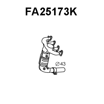 Catalizador codo admisión VENEPORTE FA25173K