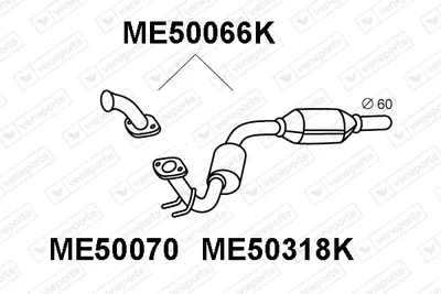 Catalizador Mercedes-Benz VITO Bus · Mercedes-Benz VITO Van · Mercedes-Benz V-CLASS