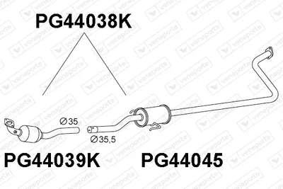 Catalizador Citroën C1 II · Peugeot 108 · Toyota AYGO