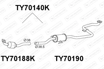Catalizador Toyota YARIS · Toyota YARIS Hatchback Van