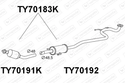 Catalizador Toyota YARIS · Toyota YARIS Hatchback Van