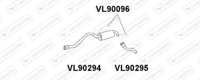 Silenciador posterior VENEPORTE VL90096